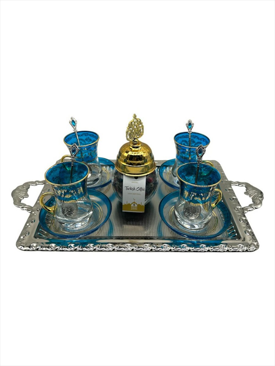 Set de té para cuatro personas VIP - Turquesa 