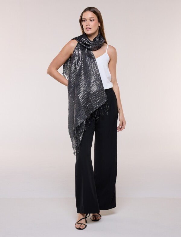 Pashmina Metalizada NEGRO