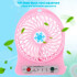 Ventilador Recargable Indicador Led 3 Velocidades Usb Color Variante Rosa