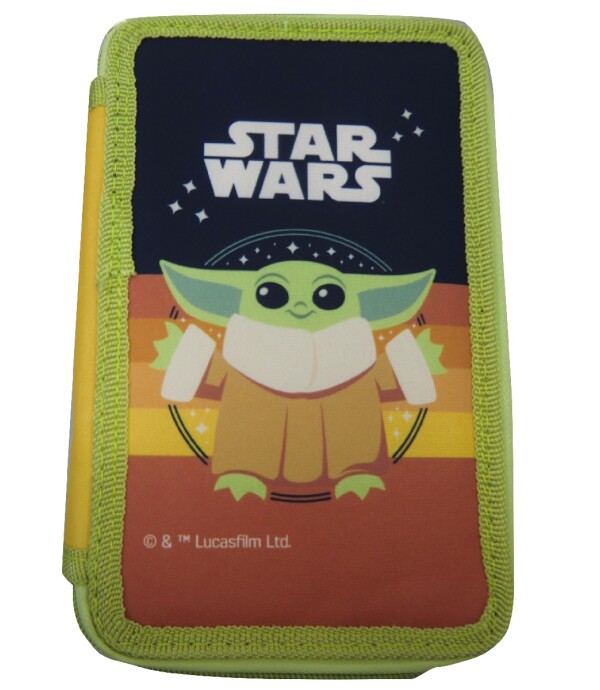 ESCOLAR CARTUCHERA 3 PISOS BABY YODA S/C