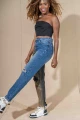 Jean combinado lamé Azul