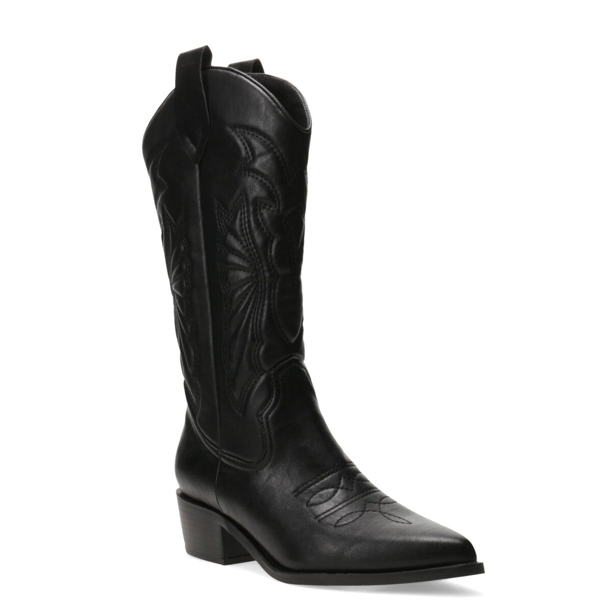 Botas de Mujer Miss Carol EDNA tejana con diseño en la caña - Negro 