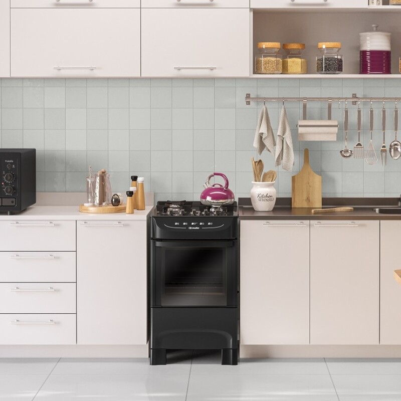 Cocina a Gas 4H Mueller Hamburgo Negra Cocina a Gas 4H Mueller Hamburgo Negra