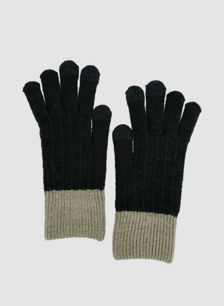 Guantes cable c Negro