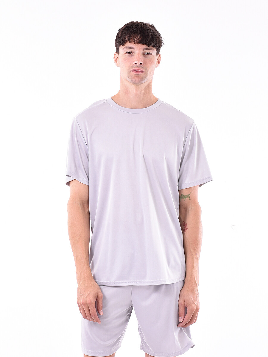 REMERA NIKOLAOS - GRIS CLARO 