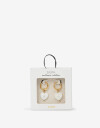 Aros Argollas Piedra Aros Argolla De Acero Dije Nácar - Dorado