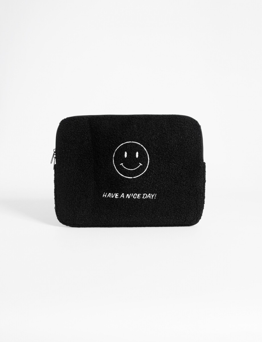 Funda para laptop smiley face - negro 