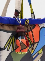 Bolso Shopper Estampado De Nylon multicolor