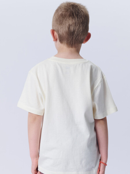 Remera algodón flame Crudo