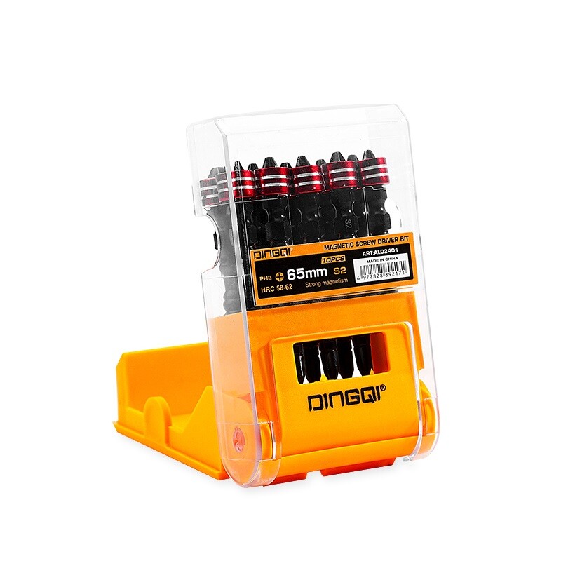 DINGQI SET 10 PIEZAS PUNTAS MAGNETICAS PARA ATORNILLADOR 65MM Dingqi Set 10 Piezas Puntas Magneticas Para Atornillador 65mm
