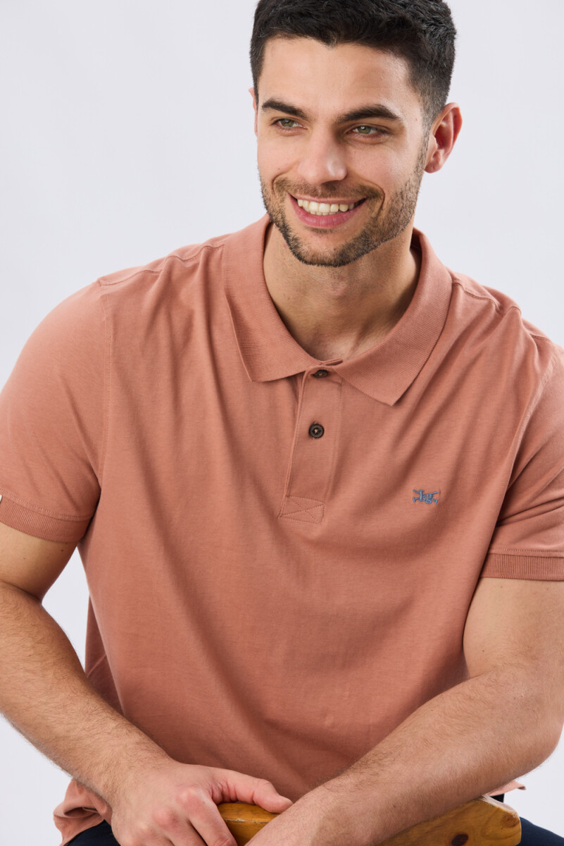 REMERA POLO LISA JERSEY - Ladrillo 