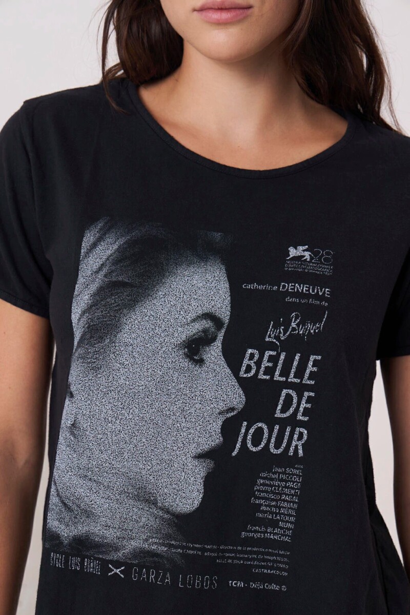 REMERA CROP BELLE Negro