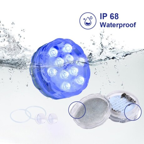 Luz Led Sumergible con Luces de Colores y Control Remoto 001