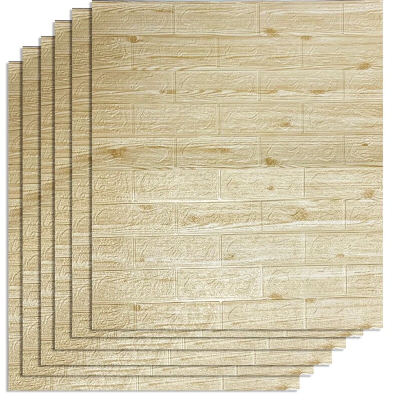 Placa Autoadhesiva Revestimiento Pared pack 10 Un Madera Clara