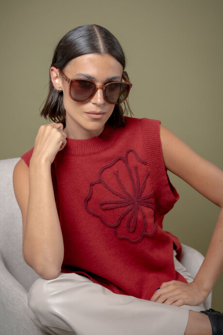Chaleco Lirio Bordeaux