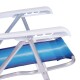 Silla reclinable 4 posiciones aluminio AZUL