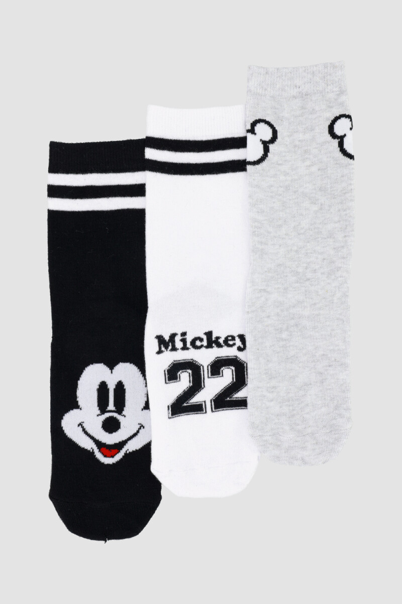 Pack x3 medias algodón infantil media caña mickey - Variante 26 