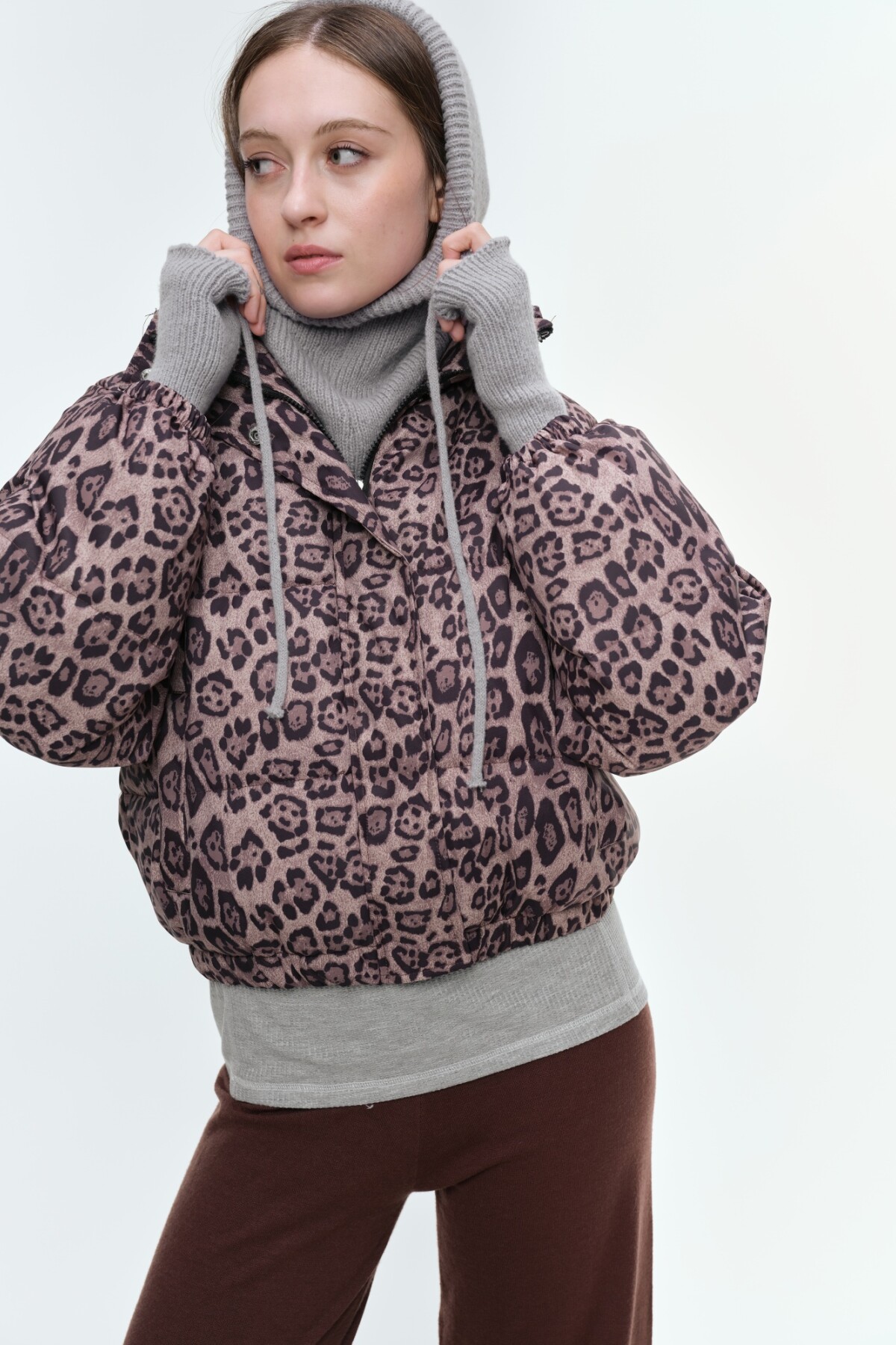 Campera Leopardo Marron