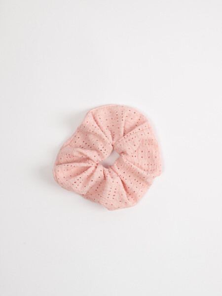 Scrunchie pointelle Rosa