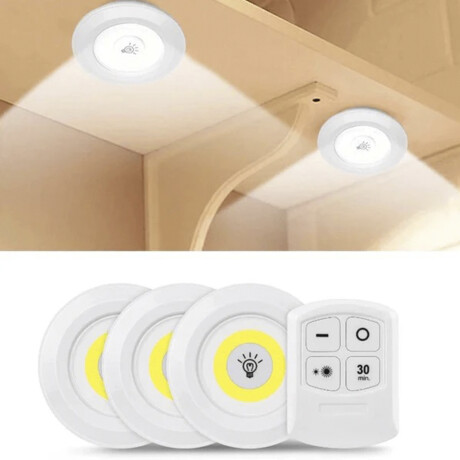 Set De 3 Luces Led Con Control Remoto Adhesiva 001