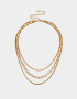 Collares Cortos Collar Corto Bañado En Oro - Dorado