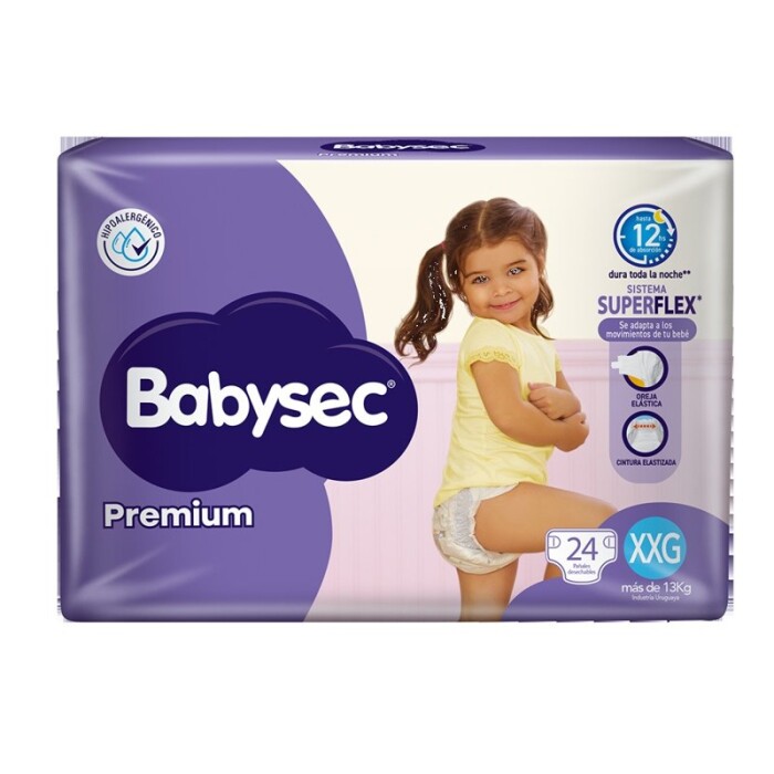 BABYSEC PREMIUM HIPER XXGRANDE PAQ. X 24 única