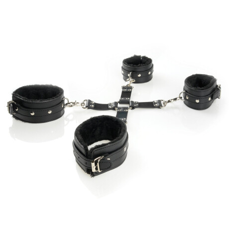 Set BDSM Cumfy Hogtie Esposas para Muñecas y Tobillos Set BDSM Cumfy Hogtie Esposas para Muñecas y Tobillos