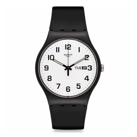 Reloj Swatch Once Again de silicona GB743 Negro