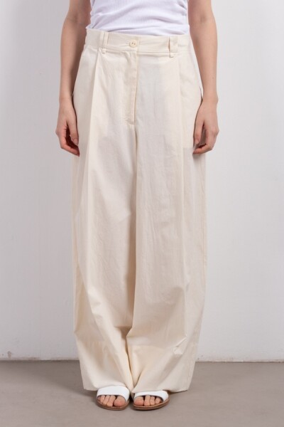 PANTALÓN ANCHO Crema