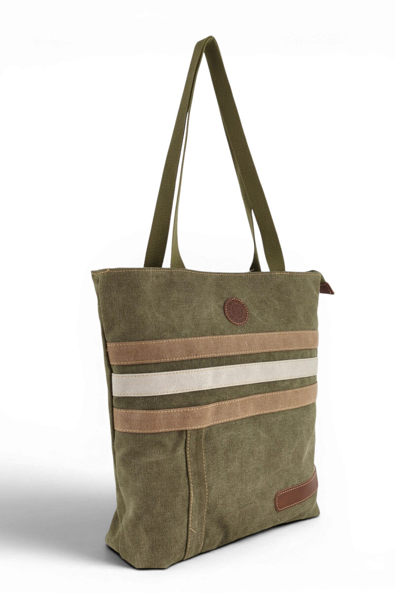 Bolso Tote de Lona Casual Verde