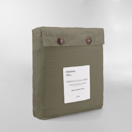 SÁBANA FRENCH FLAX LINEN OLIVA - KING