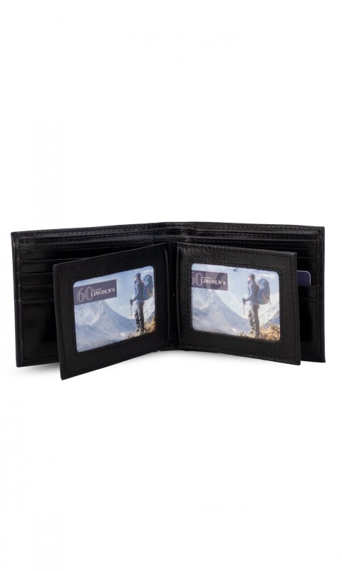 BILLETERA DE CUERO PLATÓN NEGRO