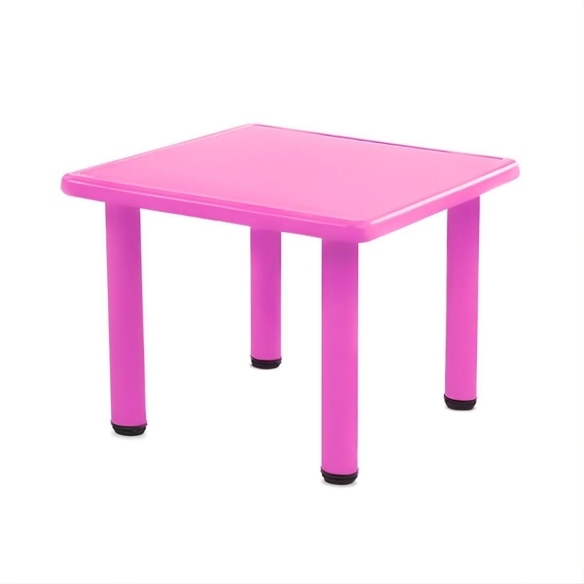 Mesa Cuadrada de Plástico y Metal para Niños 60x60cm - Fucsia 