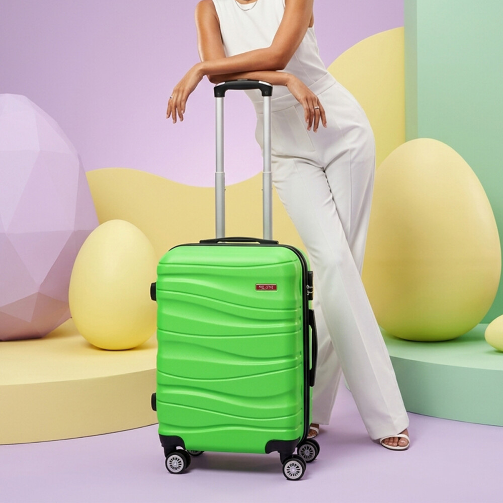 Valija Rigida Carry On Con Mango Telescopico Verde