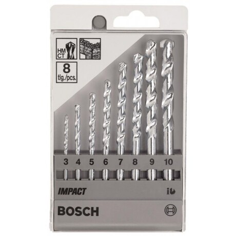 Set 8 Broca Bosch Cyl-1 3,4,5,6,7,8,9,10 Mm Set 8 Broca Bosch Cyl-1 3,4,5,6,7,8,9,10 Mm