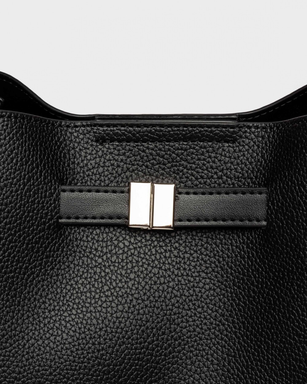Bolso Marble en efecto cuero graneado Negro