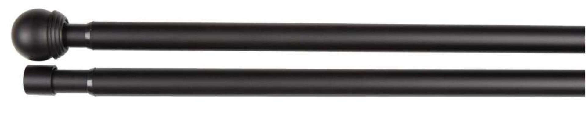 Barra cortina doble BALL 200-340cm - Negro 