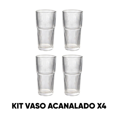 Sets x4 vasos acanalados Sc
