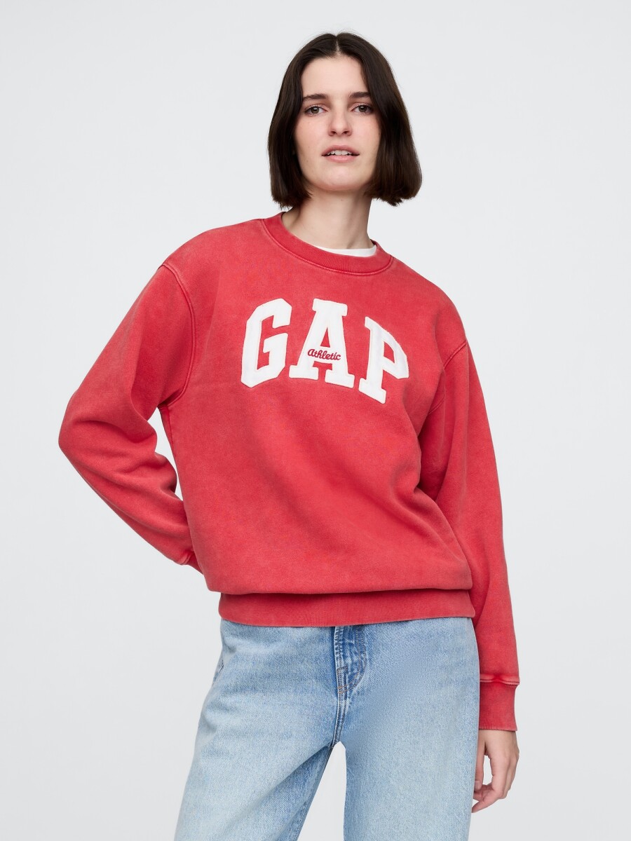 Buzo Deportivo Sin Felpa Logo Gap Mujer - Modern Red Logo 