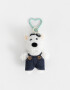 Llavero Peluche Llavero Y Charm De Peluche Perrito - Blanco Crudo