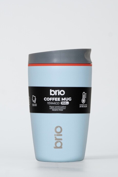 Vaso Térmico Brio Café Jarra Mug 350ml Acero Inoxidable Celeste
