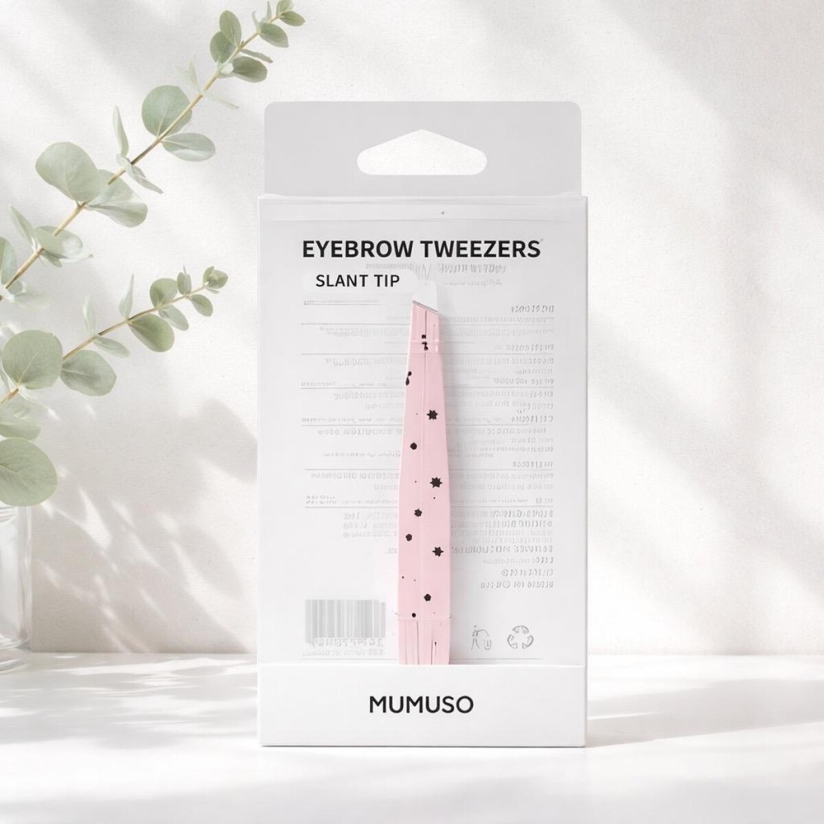 PINZA PARA CEJAS CON PUNTA INCLINADA-ROSA 