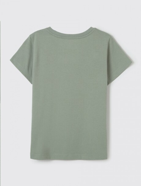 CAMISETA INFANTIL CON ESTAMPA VERDE