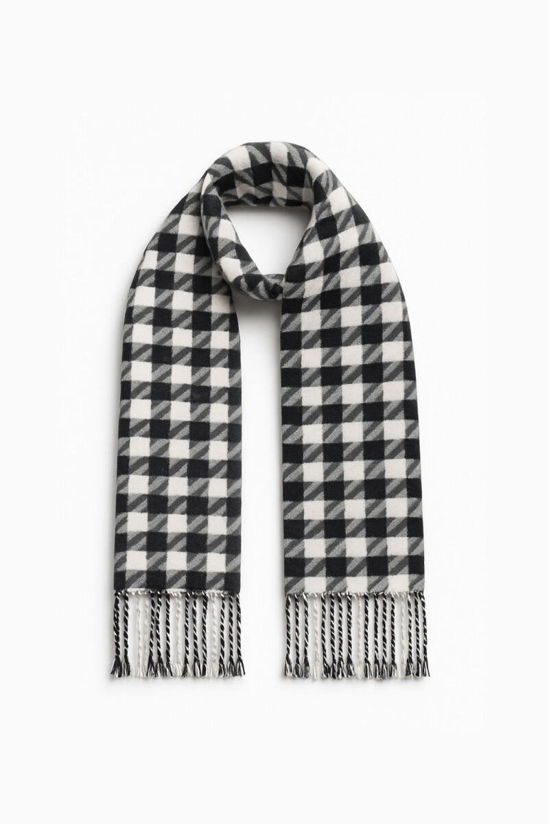 Bufanda pied de poule - Negro 