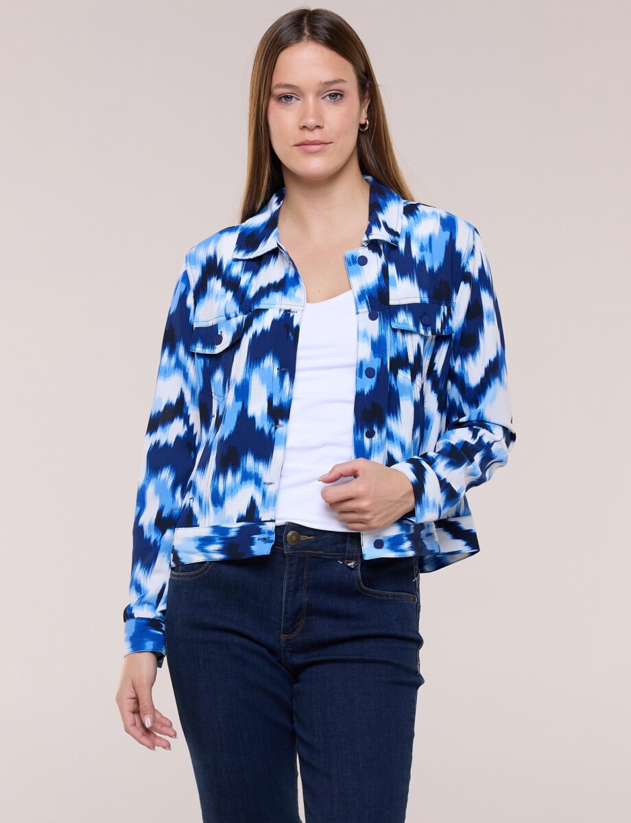 Camperita Liviana Estampada - Azul/multi 