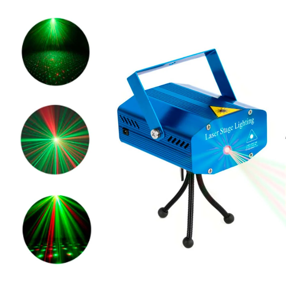 LUZ MINI LÁSER MULTIPUNTO ROJO Y VERDE CON TRÍPODE 