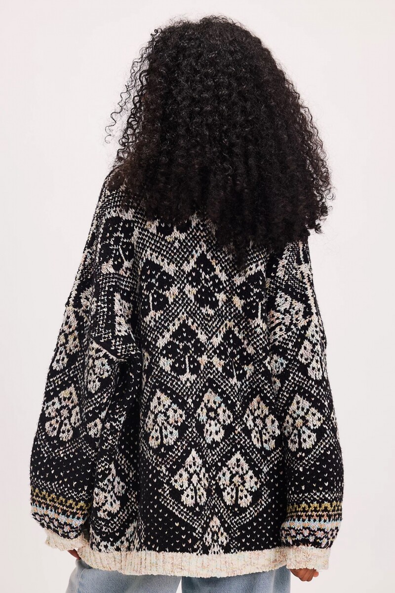 CARDIGAN SASHA GAN Negro