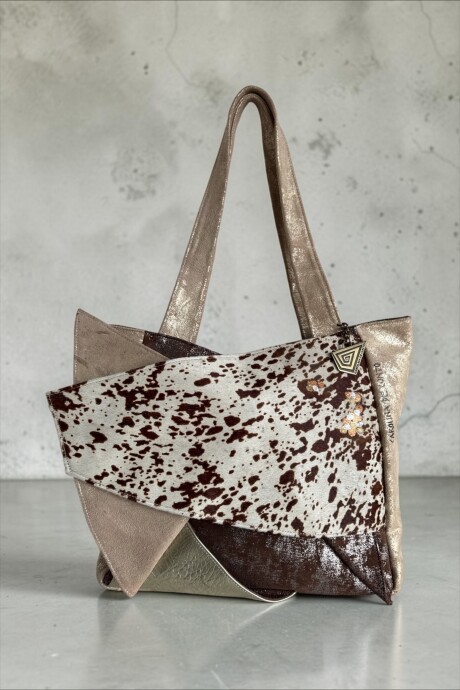 Cartera De Cuero Prisma Combinada Con Print Cartera De Cuero Prisma Combinada Con Print