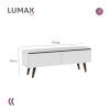 Rack para TV Lumax 2 puertas rustico 55 pulgadas Blanco