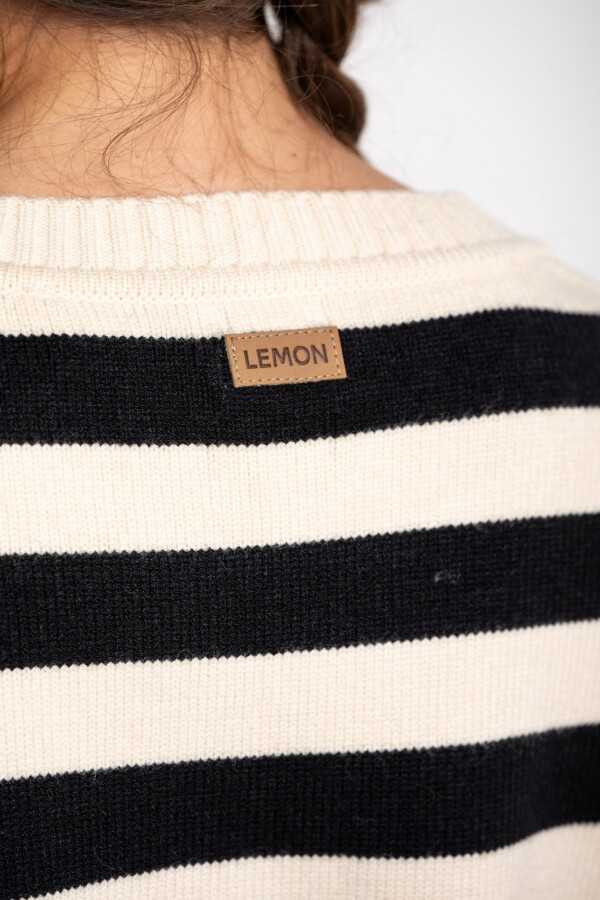 Sweater Rayado Negro